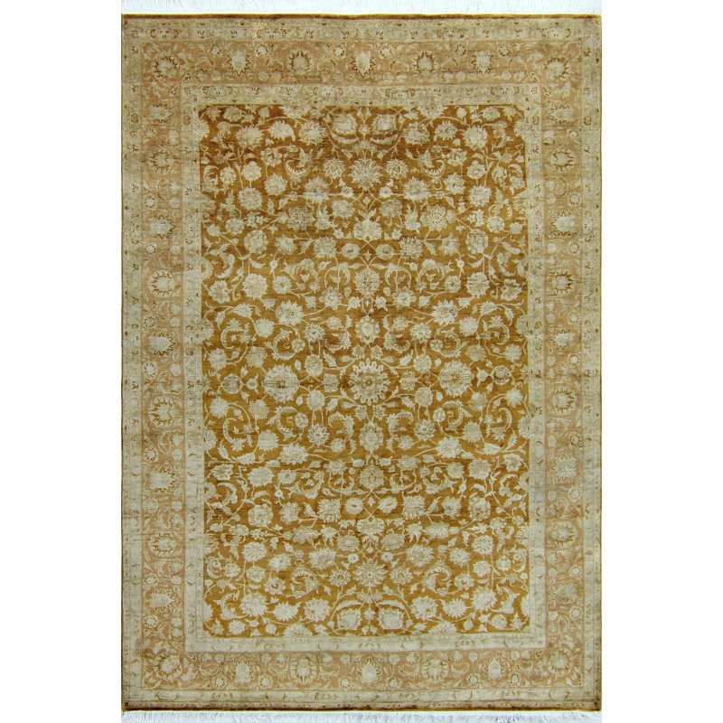 Tapis Gil - teint à la main - brun - beige, 6 pi 0 po x 8 pi 10 po