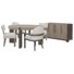Table de salle à manger ronde avec 2 chaises de salle à manger et buffet Inzillo
