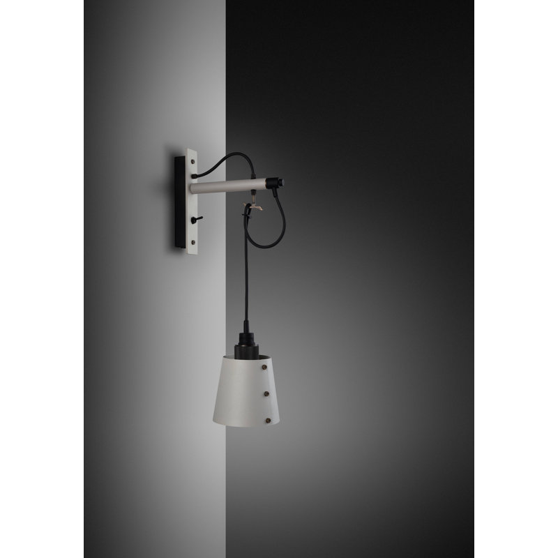Armed Sconce, 5.1 x 5.5, Stone/Smoked Bronze