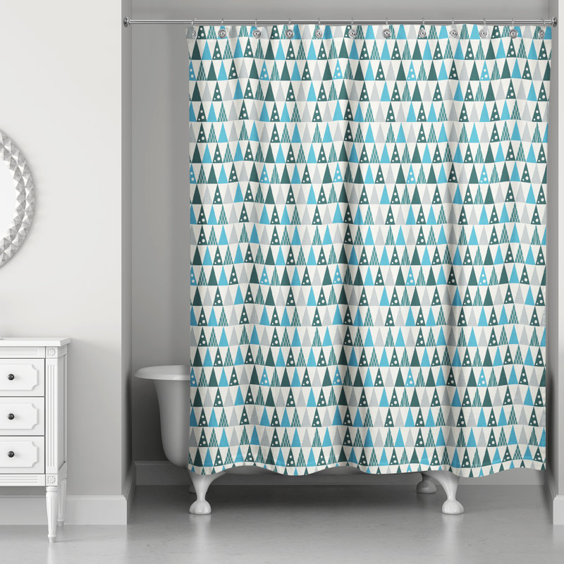 Rideau de douche simple à motif géométrique Virgnie