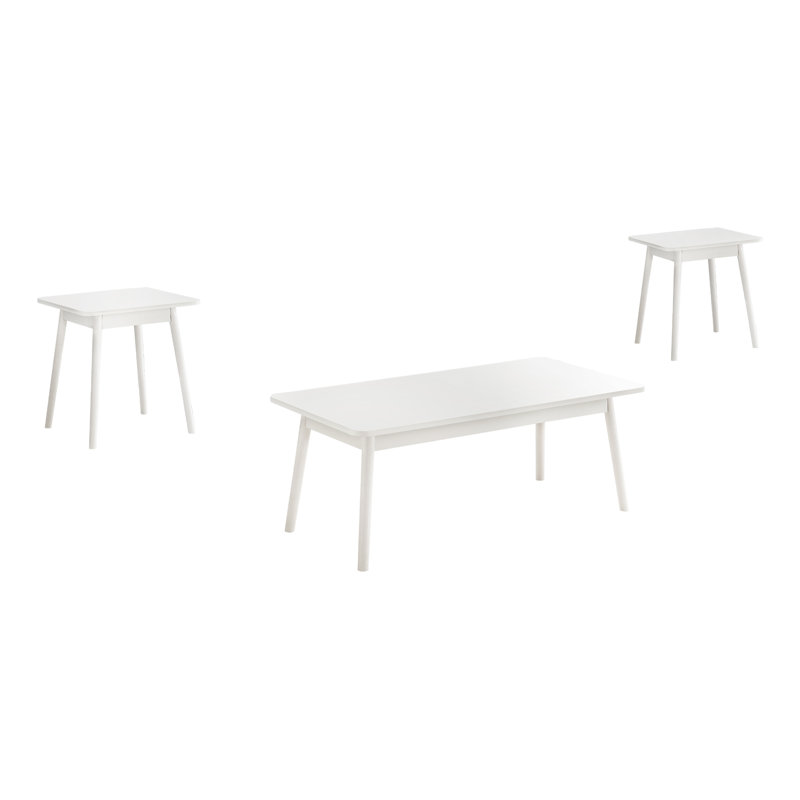 Ensemble de table (seulement avec table basse), Blanc