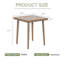 Table basse carrée d'extérieur en aluminium