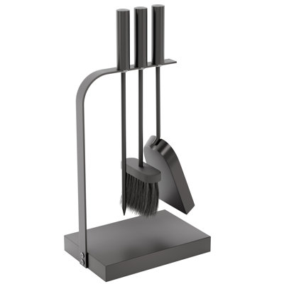 Vida Aston Steel Fireplace Tool Set
