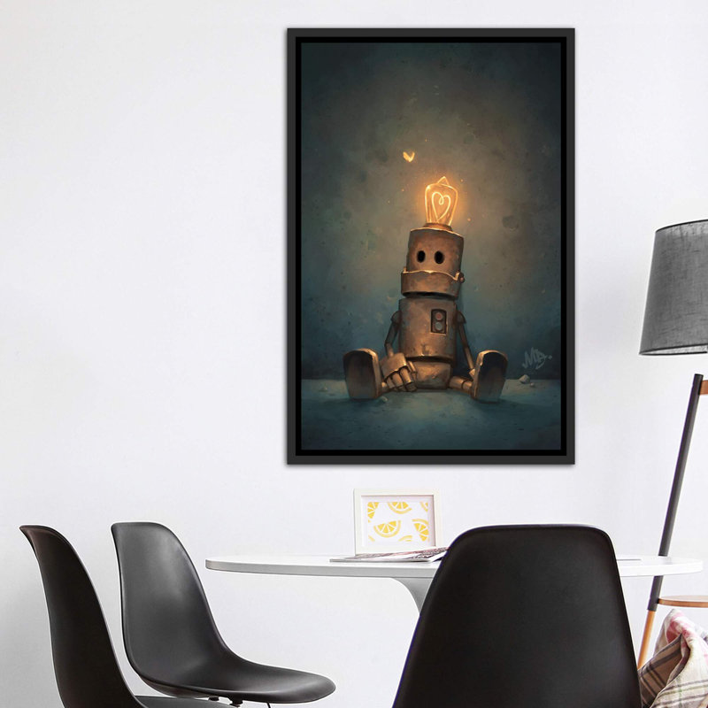 Décoration murale Patience Kids, H 60 po x l 40po x P 1,5 po, Toile avec cadre noir