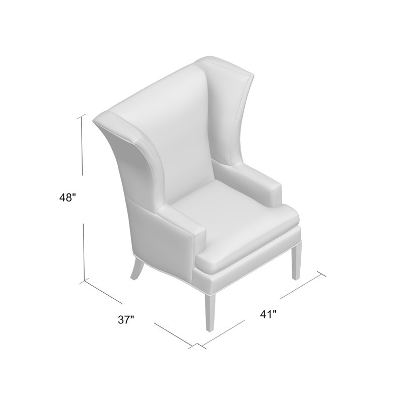 Wingback Chair, Gray