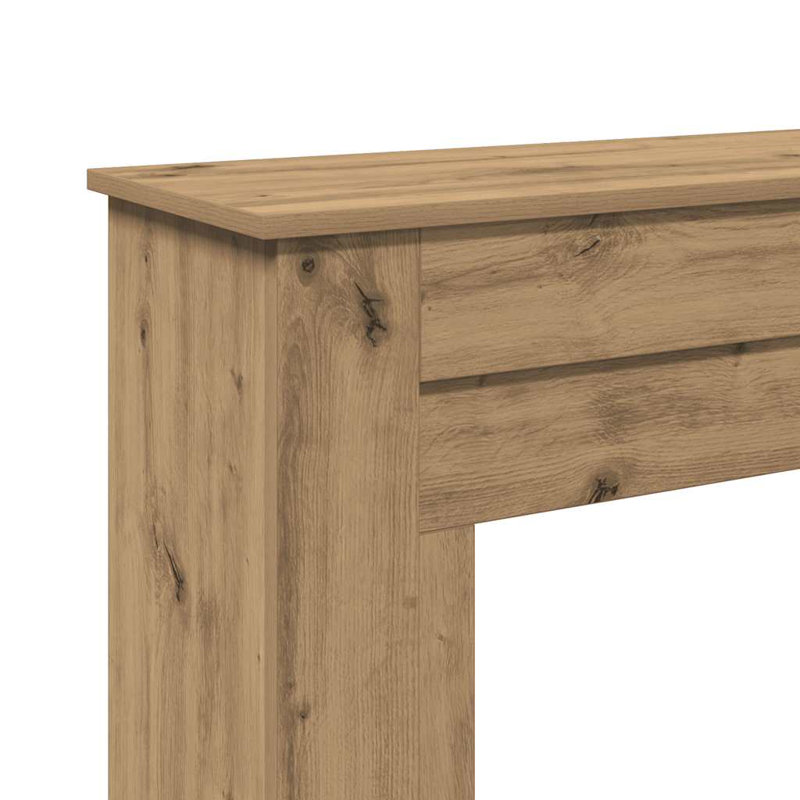 Fireplace Surround 30 Cm Engineered Wood, Artisan Oak, 90cm H x 90cm W x 30cm D