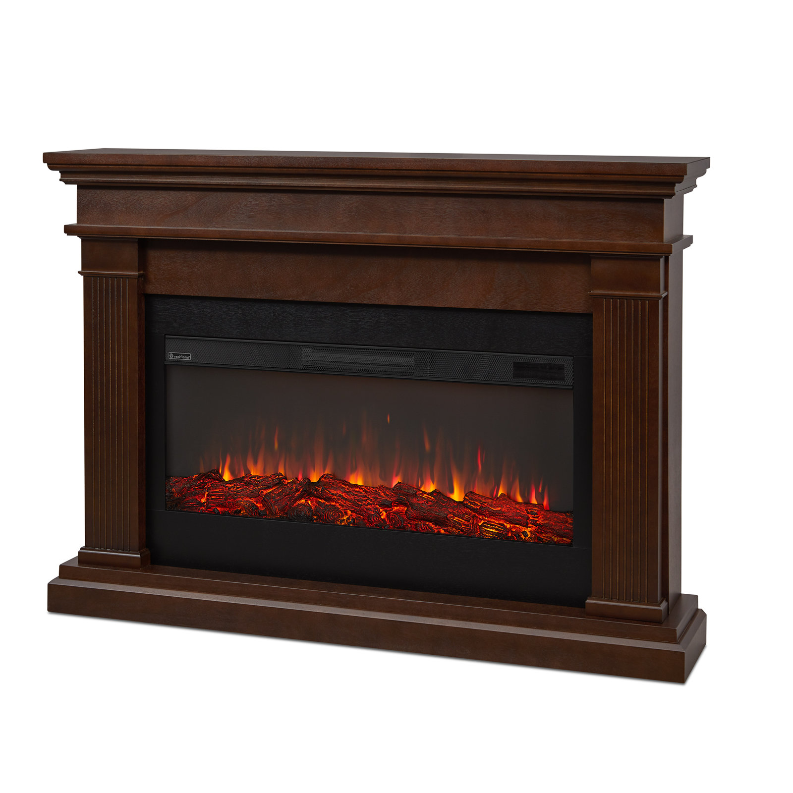 Real Flame® Beau Electric Fireplace, Dark Walnut, Standard