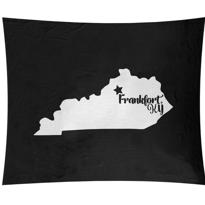Tapisserie murale frankfort kentucky, H 51 po x l 60 po, Noir
