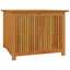 Boîte de rangement d'extérieur vidaXL, boîte de terrasse 55 gallons, bois d'acacia massif avec sac résistant à l'eau, naturel 29,5 po x 29,5 po x 22,8 po