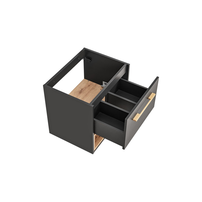Ferdinanda 60cm Single Bathroom Vanity Base Only in Grey
