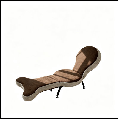 Chaise longue rembourrée pliable avec pieds robustes