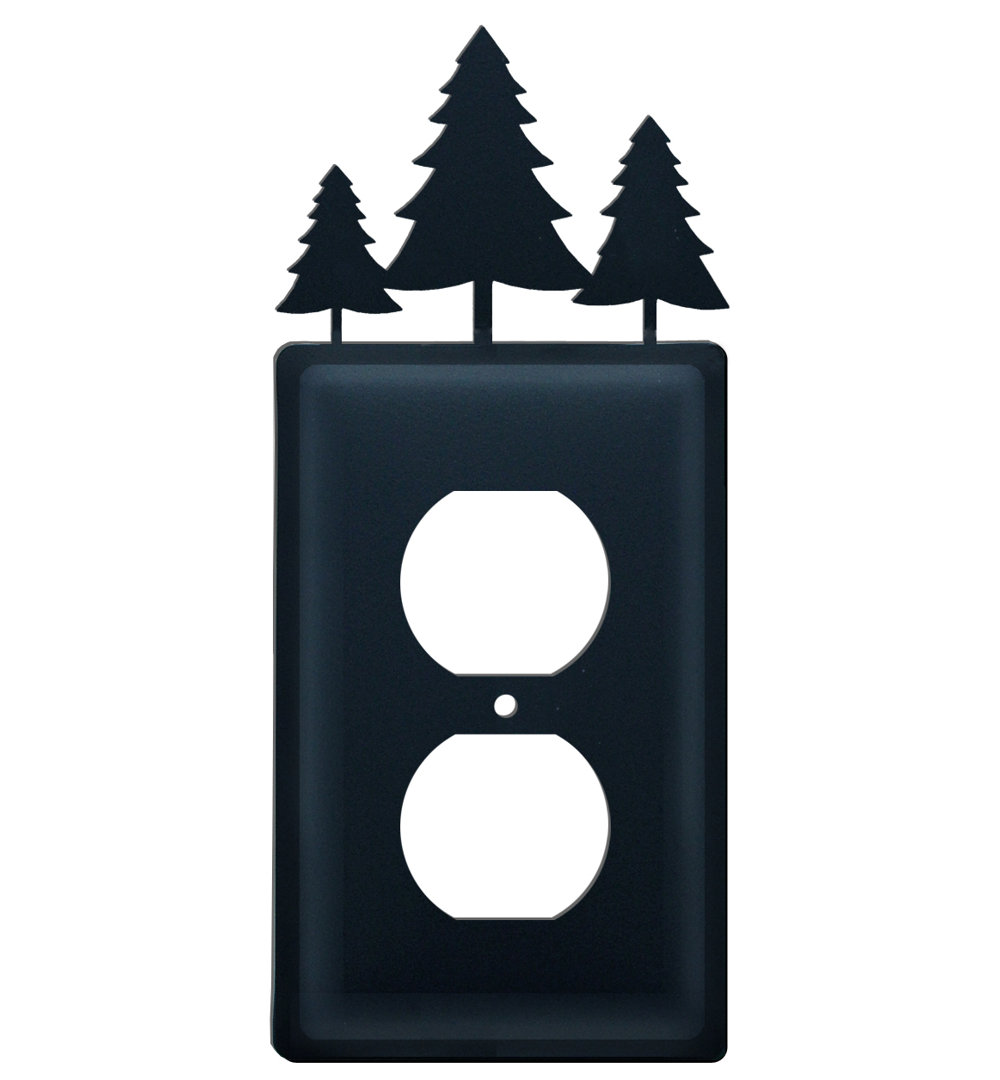 Landscape & Nature 2 - Gang Duplex Outlet Standard Combination Wall Plate Village Wrought Iron