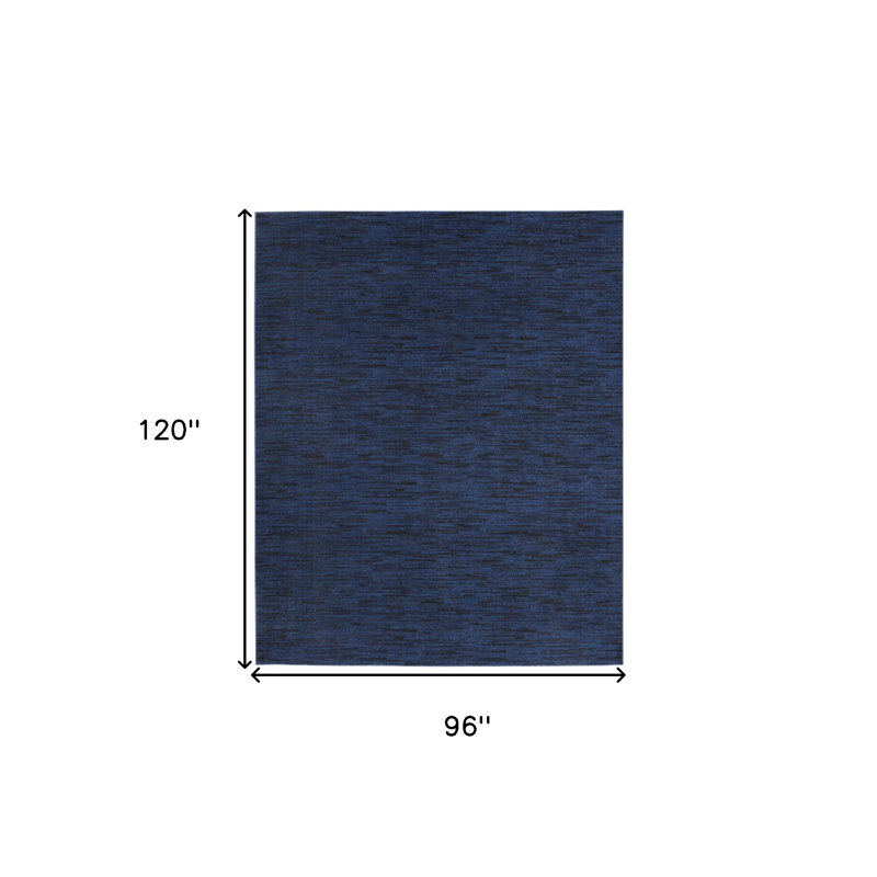 Tapis intérieur bleu 8 pi x 10 pi résistant aux taches