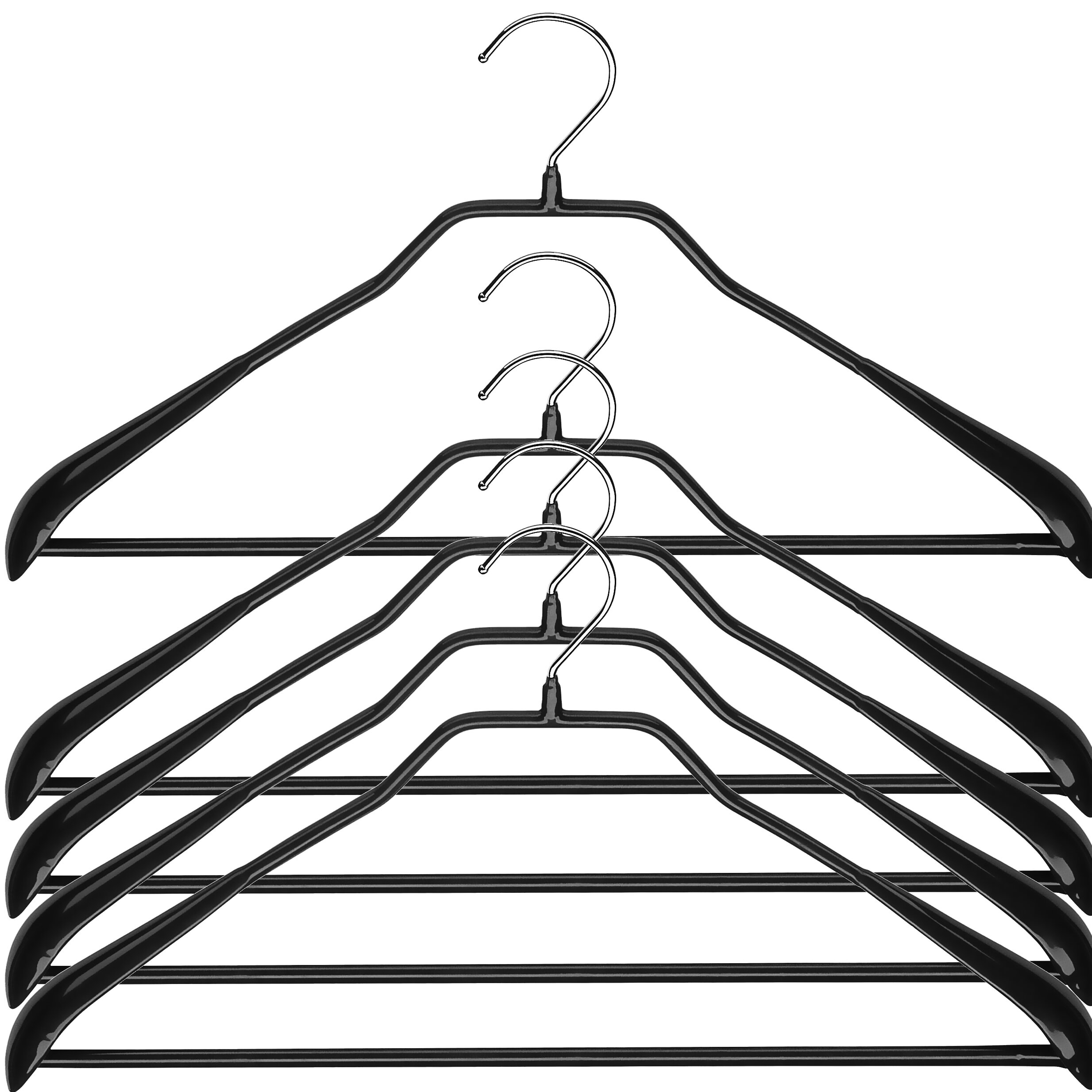 Mawa Bodyform Non-Slip Hanger with Clips, Black