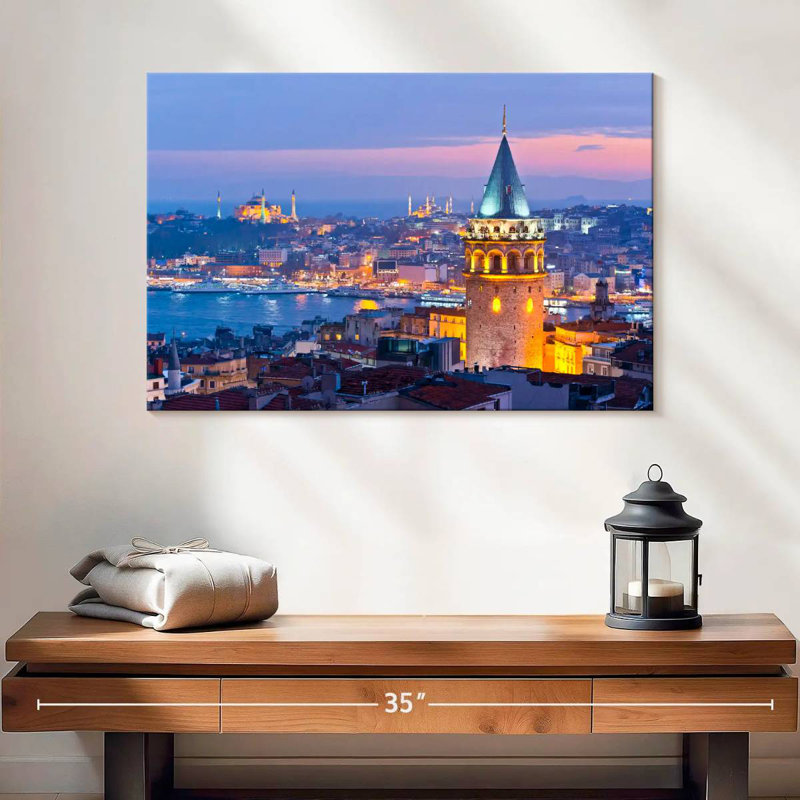Hannes Istanbul, crépuscule, H 16 po x l 24 po