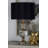 Gold Crystal Room Table Lamp with Black Lampshade