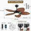Ventilateur de plafond 44 "/ 52" à feuilles tropicales à intensité variable avec lumières DEL et télécommande-439240837-439240859
