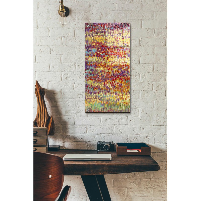«Tulips in Bloom I» par Tim O'Toole, art mural en verre acrylique, H 24 po x l 12 po