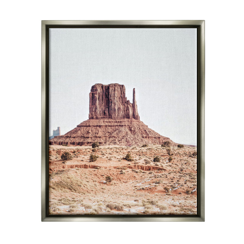 «Desert Mesa», photographie d'art encadrée sur toile flottante par Sissi et Seb, H 31 po x l 25 po x P 1,7 po