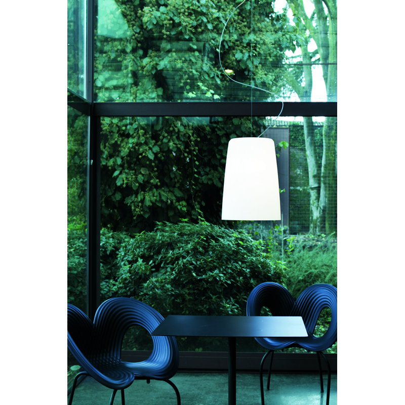 Marlene 1 - Light White Dome Pendant, 200cm H x 24cm W x 24cm D