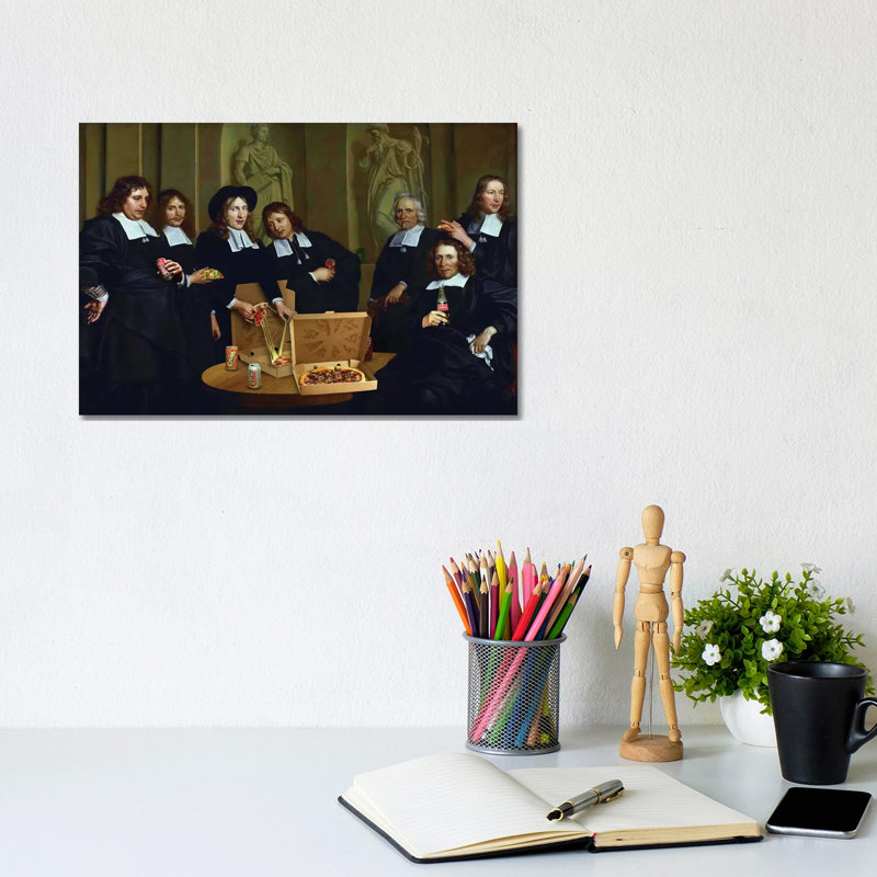 Pizza Time by José Luis Guerrero - Wrapped Canvas Gallery-Wrapped Canvas Giclée, 20.32cm H x 30.48cm W