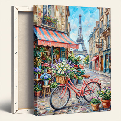 «Paris Street», reproduction d'art sur toile, ensemble de 1