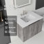 Meuble-lavabo flottant peu encombrant avec porte à fermeture douce et comptoir en marbre de culture-133668243