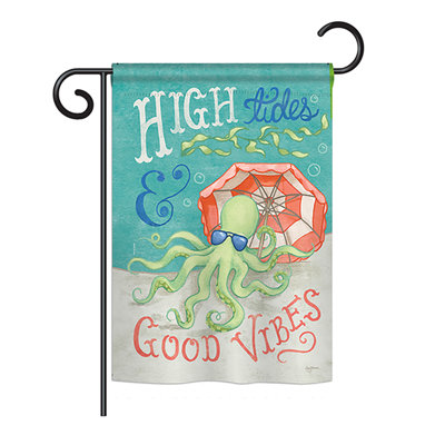 Drapeau de jardin Ramos Octopus Good Vibes