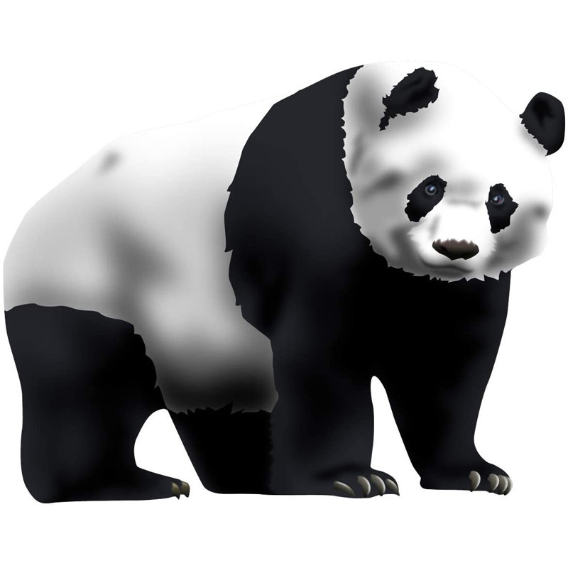 Décalcomanie murale panda, 28 po x 36 po
