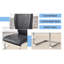 2 chaises grises foncées, une ligne simple, des pieds en métal arqués, une chaise arche de luxe en PU douce et portable - 2 sièges avec des pieds argentés stables