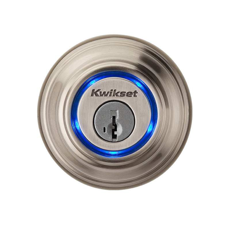 Kevo Single Cylinder Deadbolt featuring Smartkey, Satin Nickel