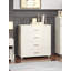 Kowtko White gloss 4 Drawer Chest