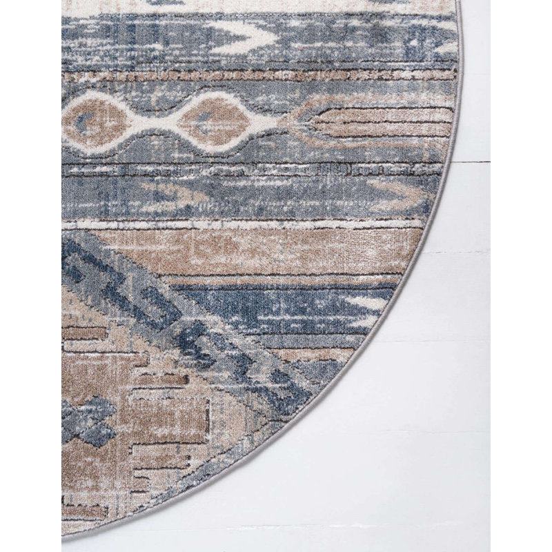 Wenden Ikat Indoor Rug, Round 3'3"