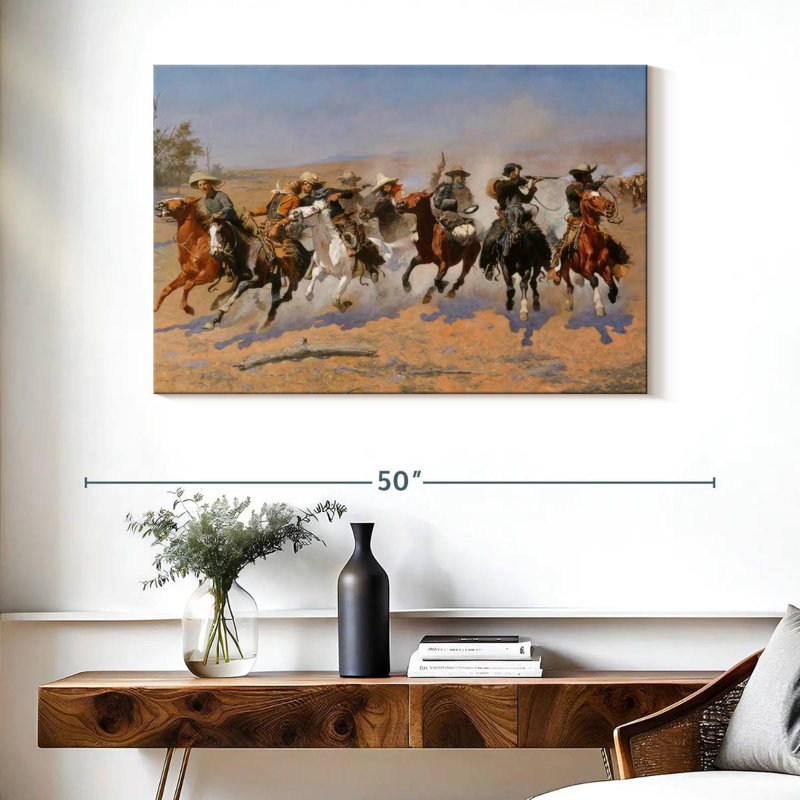 Lelar A Dash For The Timber, 26" H x 39" W