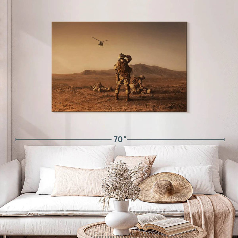 Lelar Medevac Army, 30" H x 45" W