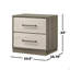 2-Drawer Nightstand With Floating Base Design
