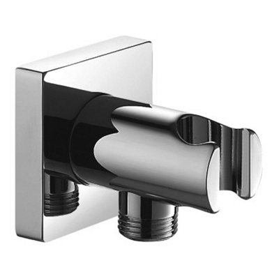 Saxon Brass Shower Elbow with Wall Bracket