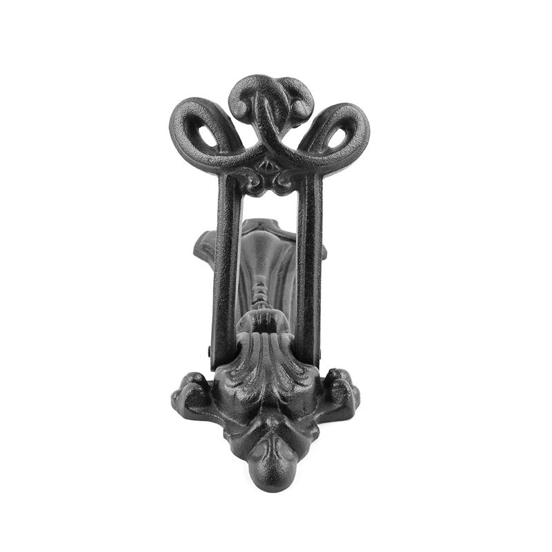 Victorian Black Cast Iron Door Knocker with Rust Resistant Finish