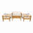 4-Piece Patio Furniture Set, Outdoor Furniture With Coffee Table, Patio Conversation Set Deep Seating With Thick Cushion For Backyard Porch Balcony-808345731
