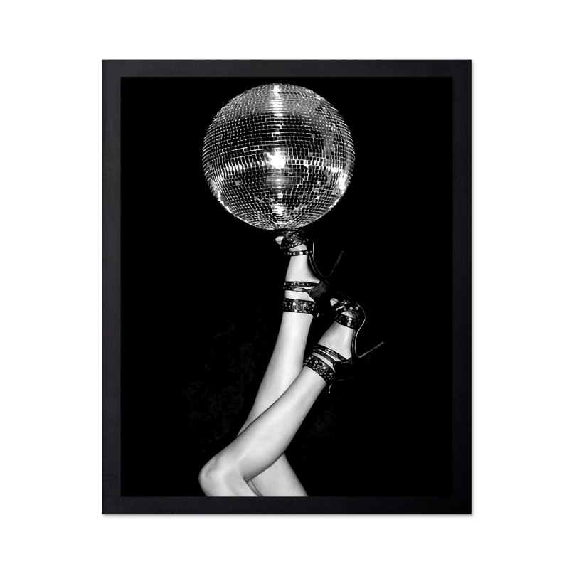 Boule disco sur des talons hauts, Unframed, Poster, 16"H x 20"W