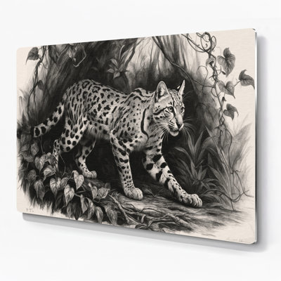 Art mural en métal «Big Cats Ocelot»