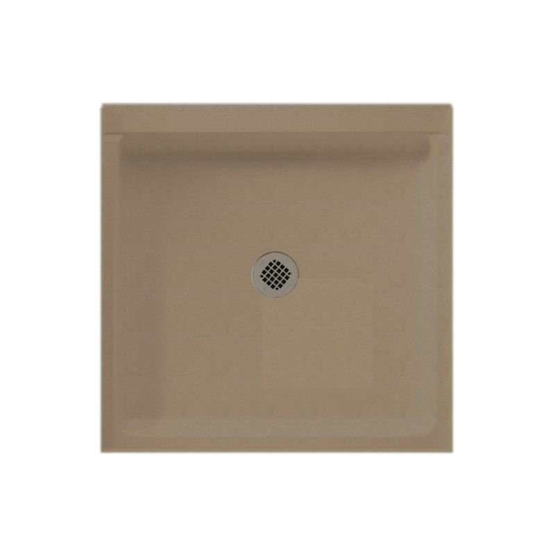 36'' W 36'' D Square Single Shower Base, Barley