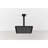 Rainfall Shower Head - Matte Black, Stainless Steel With Clogging Feature For Bathroom High Rain Black Relaxation
