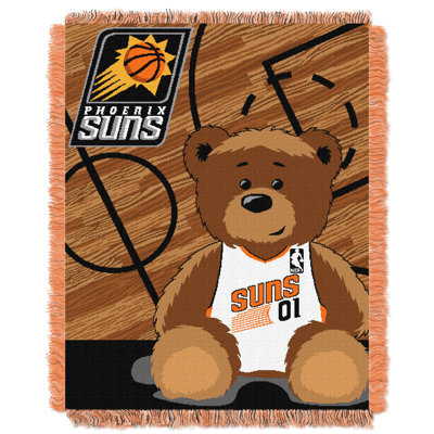 NBA Phoenix Suns Half Court Baby Throw Blanket, Basketball Fan Decor, 36x46 Inches