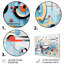 Mid-Century Symphony Blue Jazz I - décoration murale géométrique-894095573-894095585