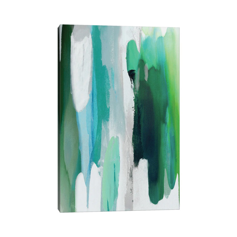Converge Green II by Jackie Hanson - Wrapped Canvas Print, 101.6 cm H x 66.04 cm W x 3.175 cm D