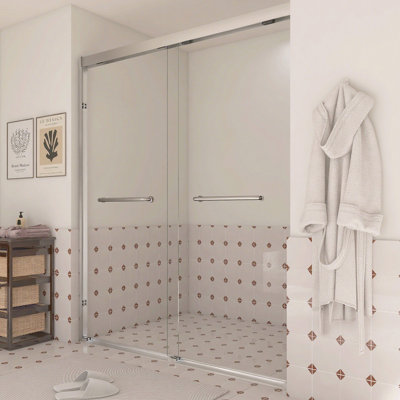 Aluminum Frame Double Sliding Shower Door