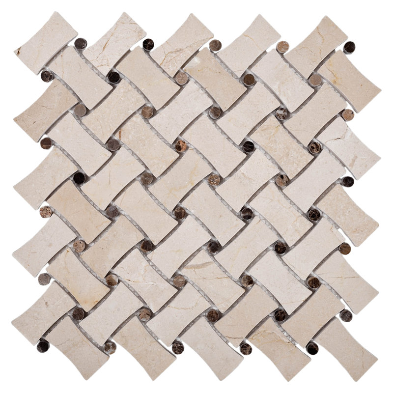 Carreau de mosaïque pour mur et plancher en pierre naturelle 6,5 "x 6,5"