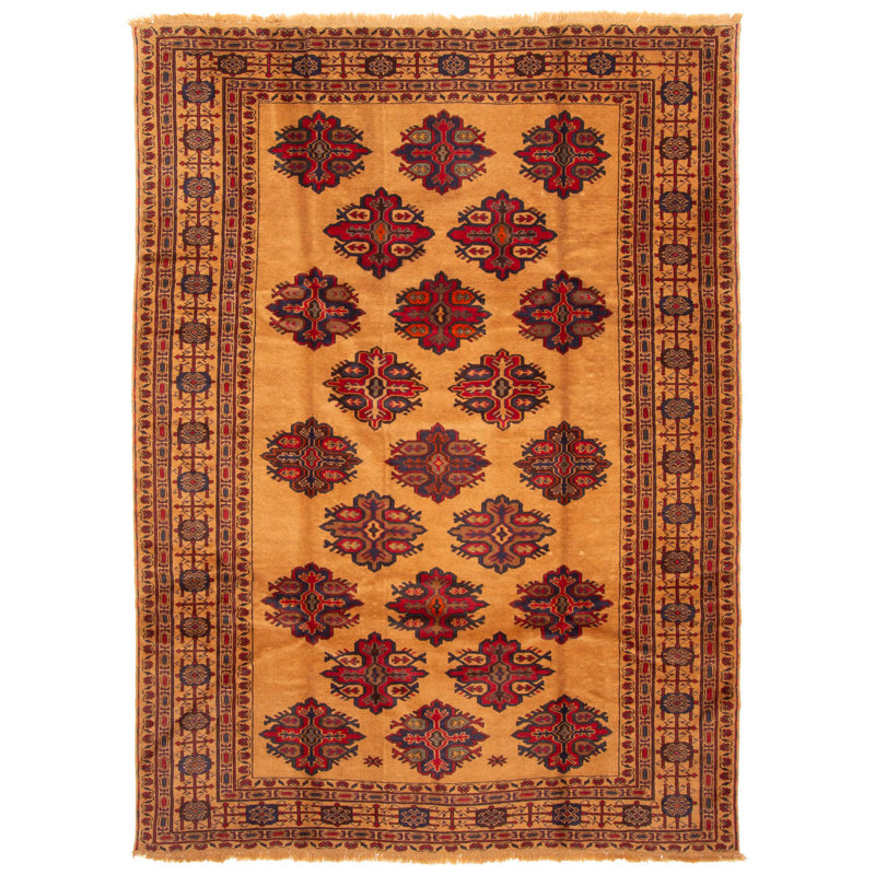 Tapis brun Teimani 6 pi 3 po x 8 pi 10 po