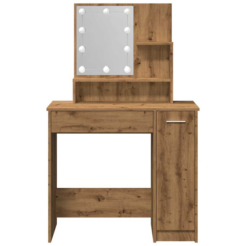 Smilja Dressing Table with Mirror, Artisan Oak